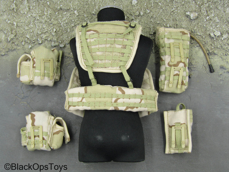 Load image into Gallery viewer, 3C Desert MOLLE Combat Vest w/Pouch Set
