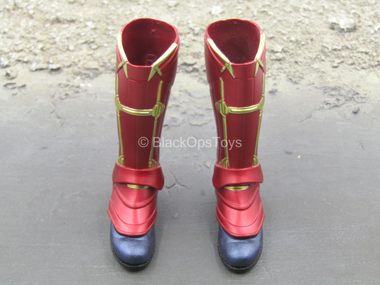 Captain Marvel - Red & Gold Like Boots (Peg Type)