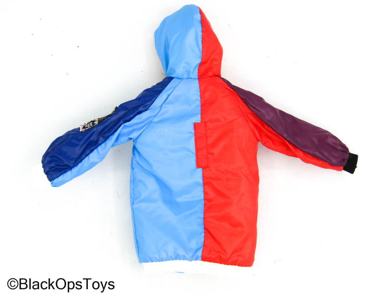 Load image into Gallery viewer, Bee Girl Beautiful Stinger - Red &amp; Blue Hooded Female Jacket
