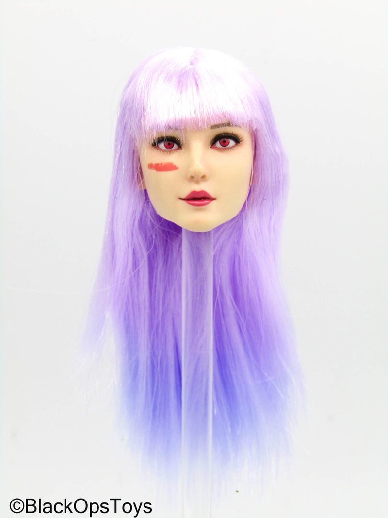 Load image into Gallery viewer, Bee Girl Beautiful Stinger - Female Head Sculpt w/Purple Colored Hair &amp; Hands
