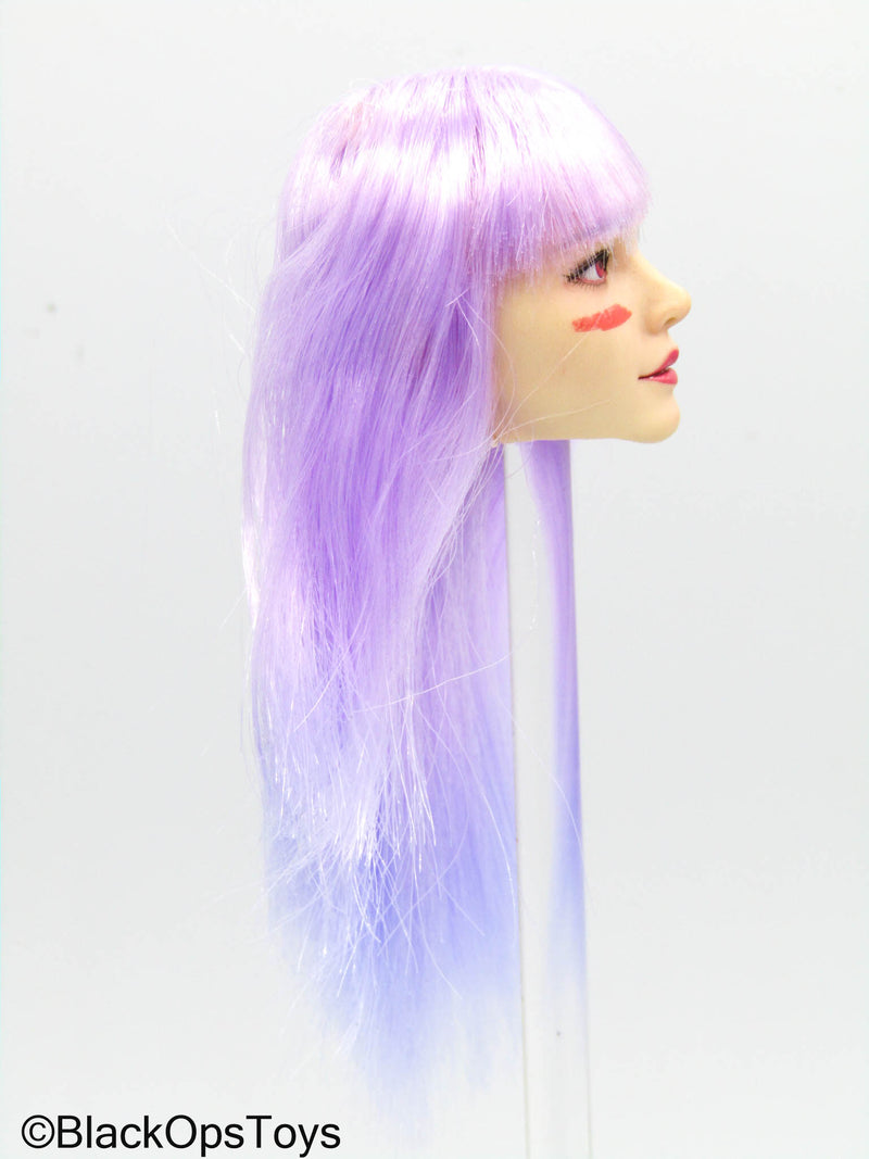 Load image into Gallery viewer, Bee Girl Beautiful Stinger - Female Head Sculpt w/Purple Colored Hair &amp; Hands
