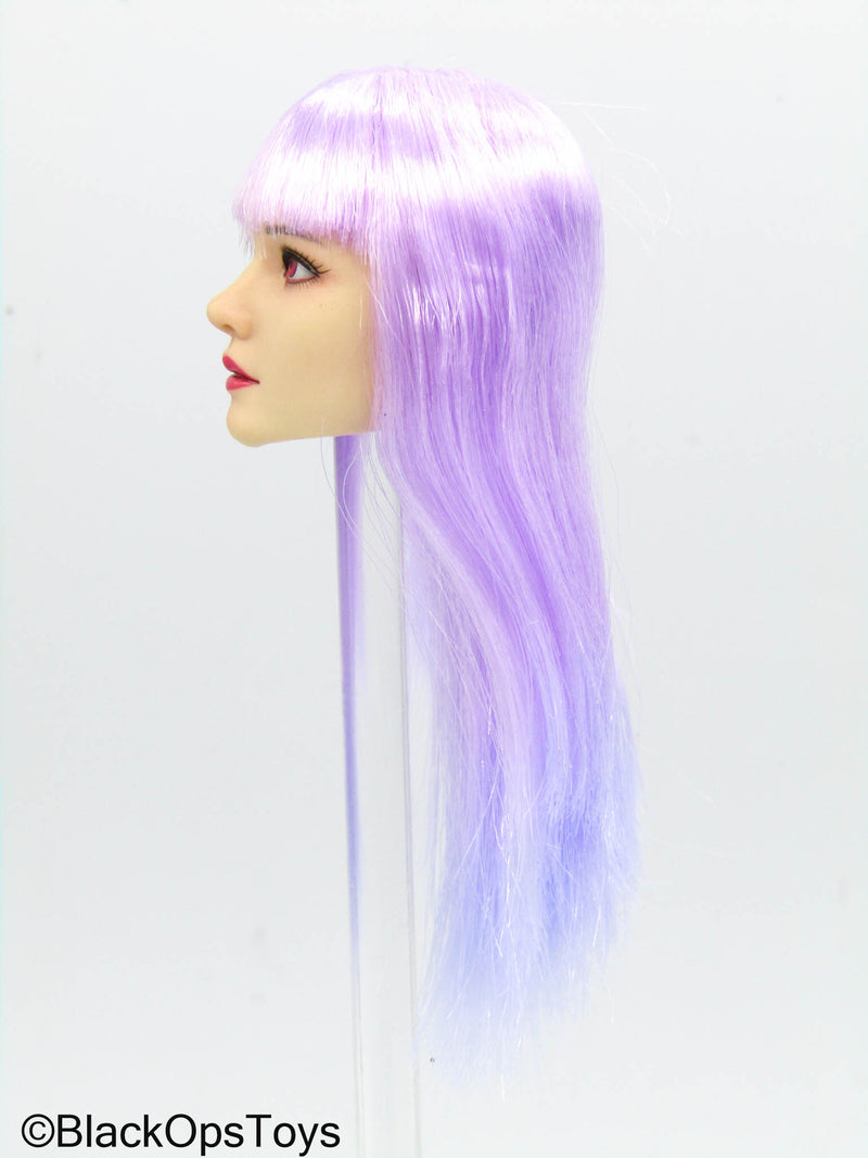 Load image into Gallery viewer, Bee Girl Beautiful Stinger - Female Head Sculpt w/Purple Colored Hair &amp; Hands
