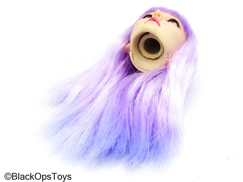 Load image into Gallery viewer, Bee Girl Beautiful Stinger - Female Head Sculpt w/Purple Colored Hair &amp; Hands
