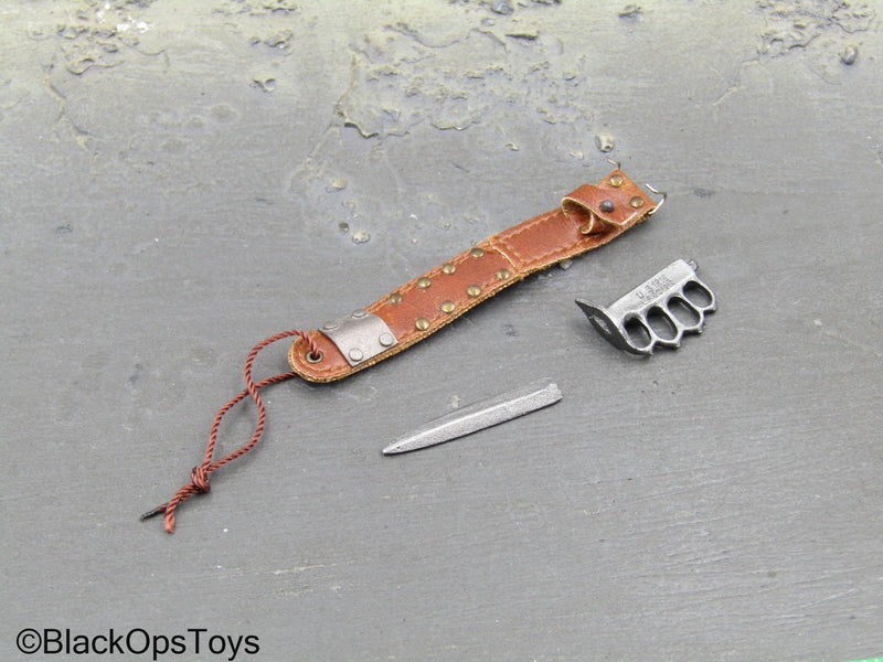 Load image into Gallery viewer, Broken Metal Knife w/Sheath
