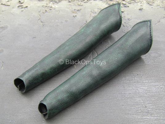Dawn - Green Leather Like Leg Covers