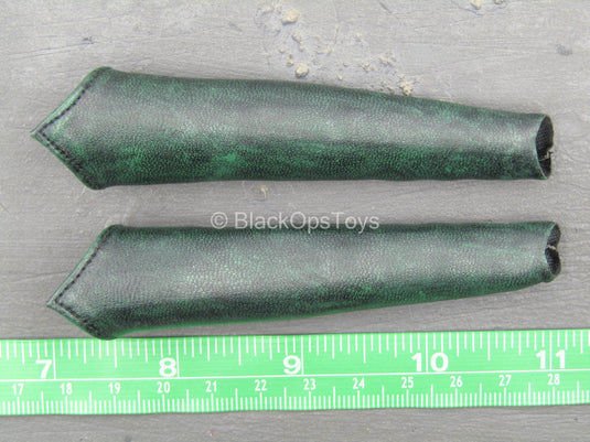 Dawn - Green Leather Like Leg Covers