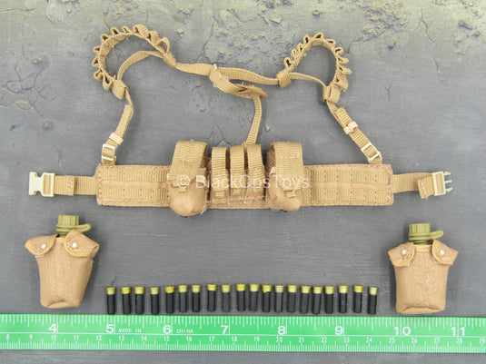 GI JOE - Flint - Tan MOLLE Harness w/Canteen & Shotgun Shell Set