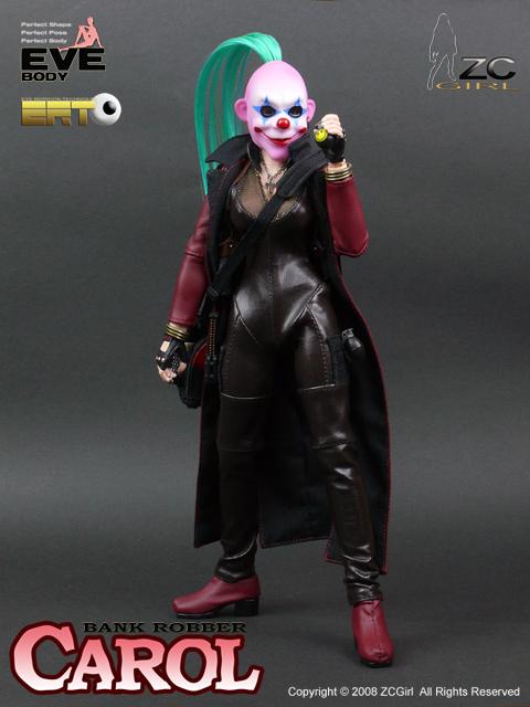 Bank Robber - Carol - Pink Clown Mask