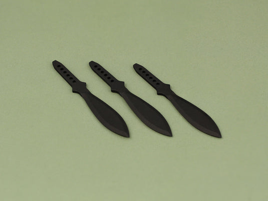 1/6 - Custom - Black Leaf Throwing Knives x3