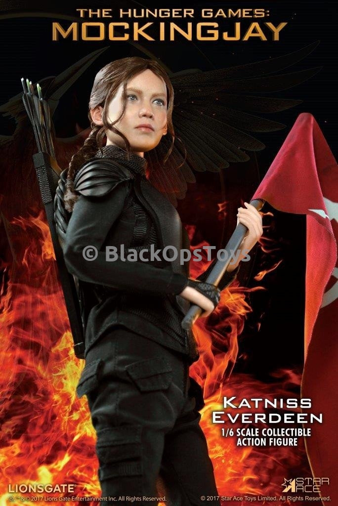 Load image into Gallery viewer, Hunger Games Katniss Everdeen Red Flag Banner
