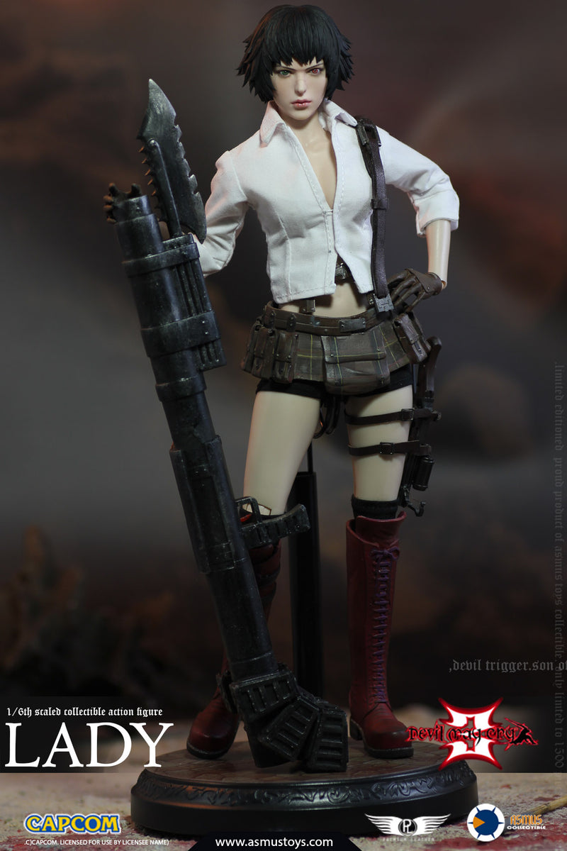Load image into Gallery viewer, Devil May Cry 3 - Lady - Red Knee-High Boots w/Pistols (Peg Type)

