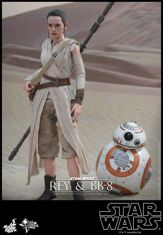 Star Wars The Force Awakens 1/6th scale Rey and BB-8 Female Combat Boots Peg Type