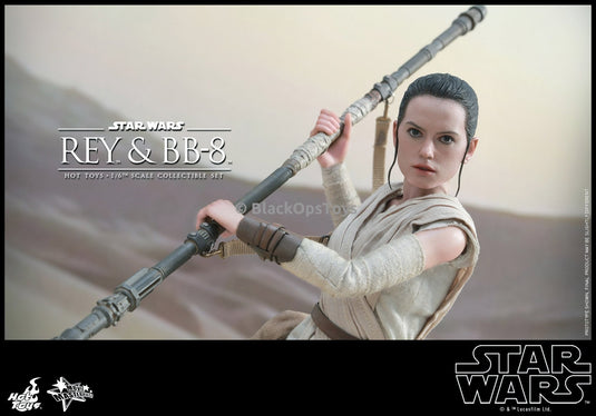 Star Wars The Force Awakens 1/6th scale Rey and BB-8 Staff