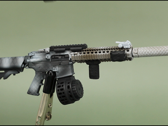 1/6 - Custom - Snow Camo M4 Rifle w/Magnetic Attachment Set