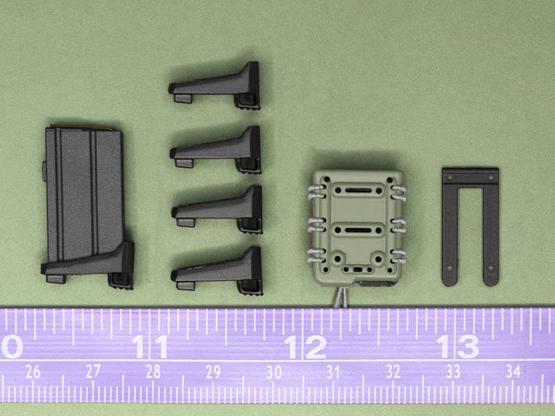Load image into Gallery viewer, 1/6 - Custom - Modular M14 EBR Rifle Set w/Custom Magnetic Attachments (GREEN)
