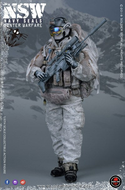 NSW Winter Warfare - FN MK17 SCAR-H w/Attachments (Snow Camo Spray)