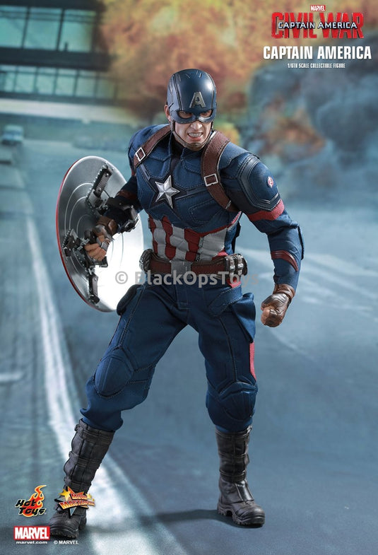 Hot Toys 1/6 Scale Civil War Captain America Black Sneakers & Leg Guards Peg Type