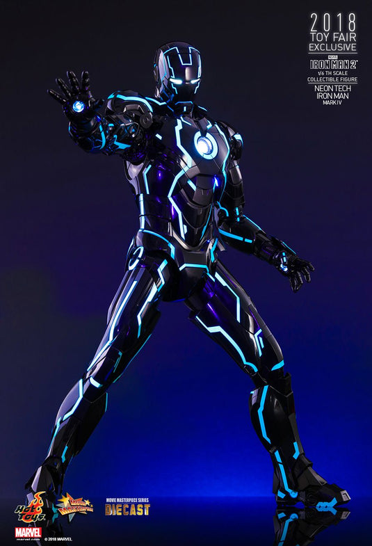 Diecast Neon Tech Iron Man & War Machine 3-Pack - MINT IN BOX