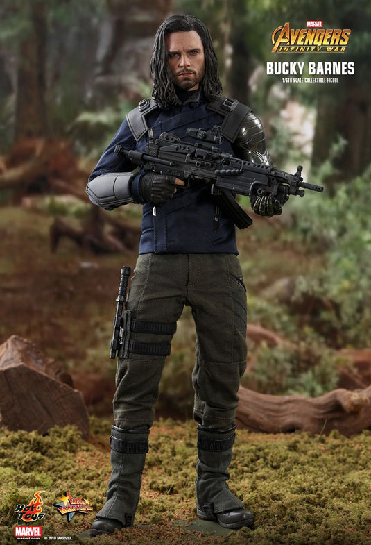 Infinity War - Winter Soldier - Black Combat Boots (Peg Type)
