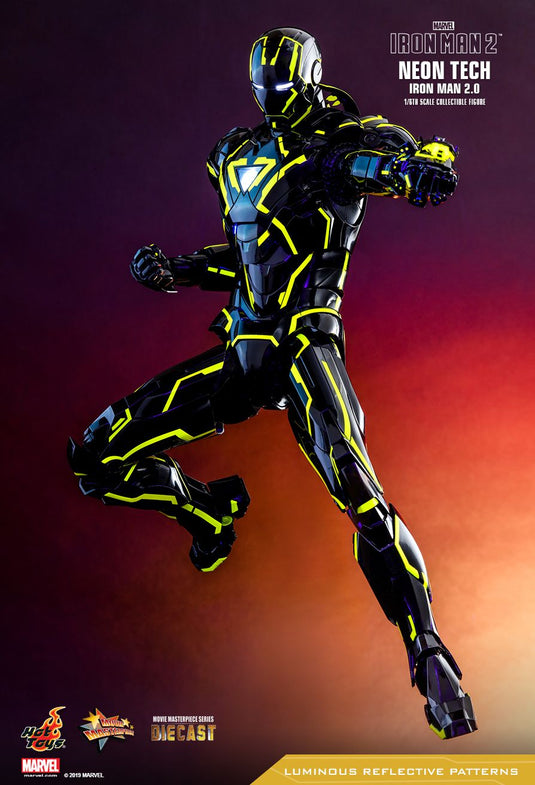 Diecast Neon Tech Iron Man & War Machine 3-Pack - MINT IN BOX