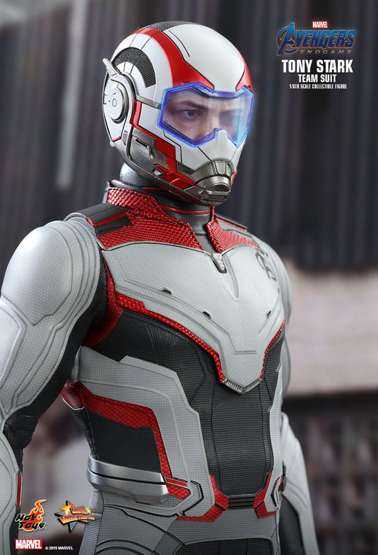 Endgame Tony Stark Team Suit - Grey & Red Boots Set (Peg Type)