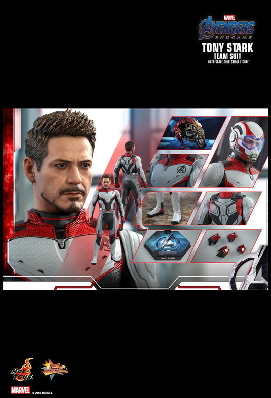 Endgame Tony Stark Team Suit - Male Head Sculpt