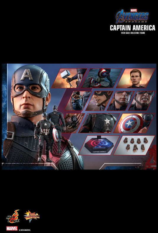 Endgame - Captain America - Male Helmeted Head Sculpt Set