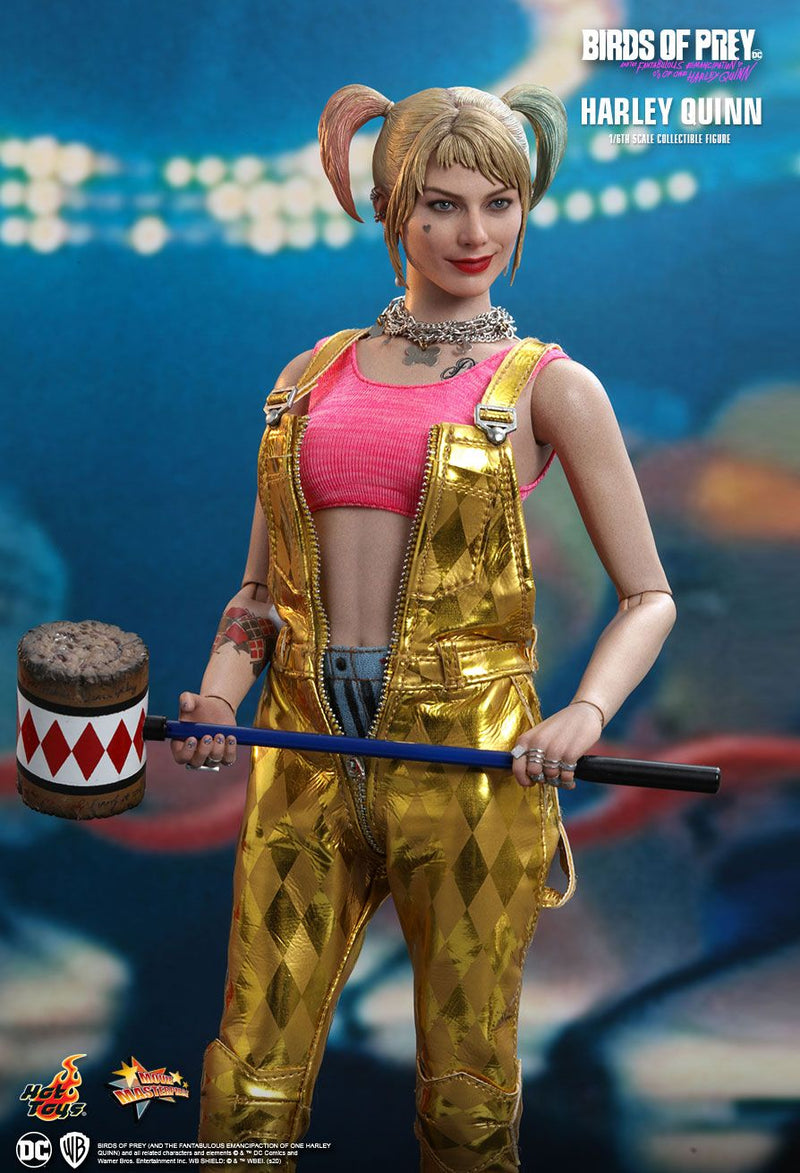 Load image into Gallery viewer, Birds Of Prey Harley Quinn - Gold Female Like High Heel Boots (Peg Type)
