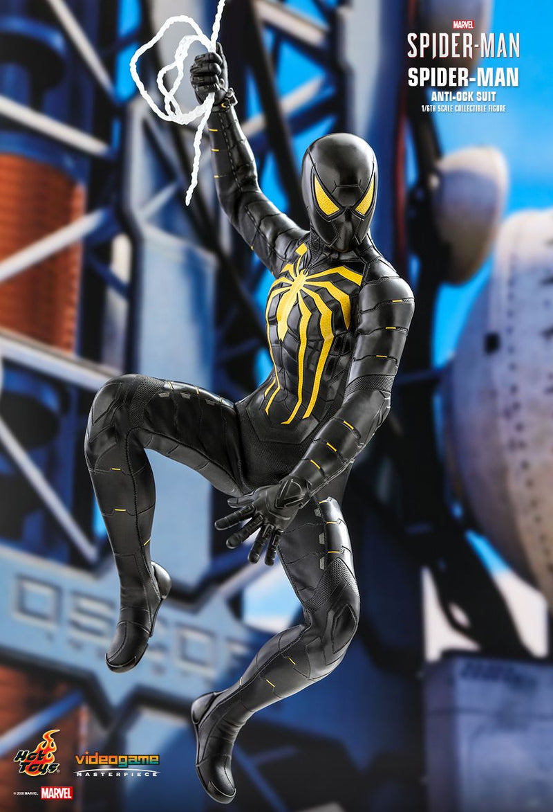 Load image into Gallery viewer, Spiderman Anti-Ock Suit - Male Body w/Black &amp; Yellow Body Suit
