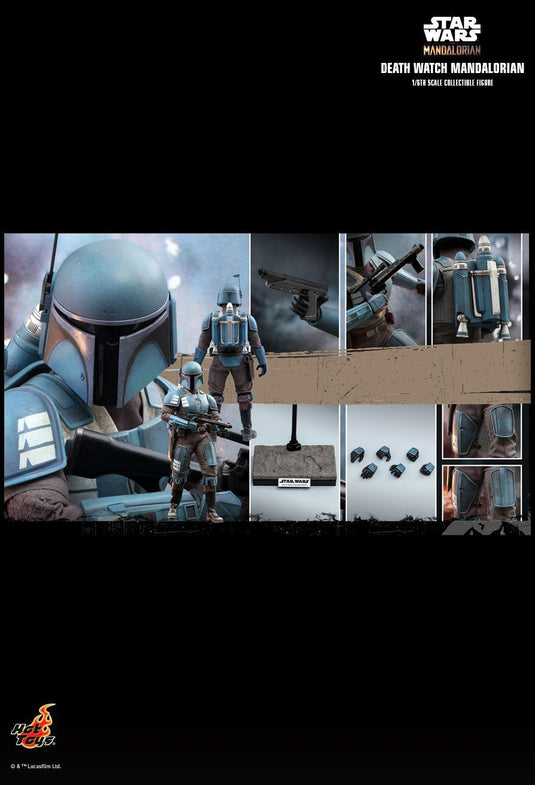 Star Wars - Death Watch Mando - Blue Shoulder Armor (Hook & Loop)