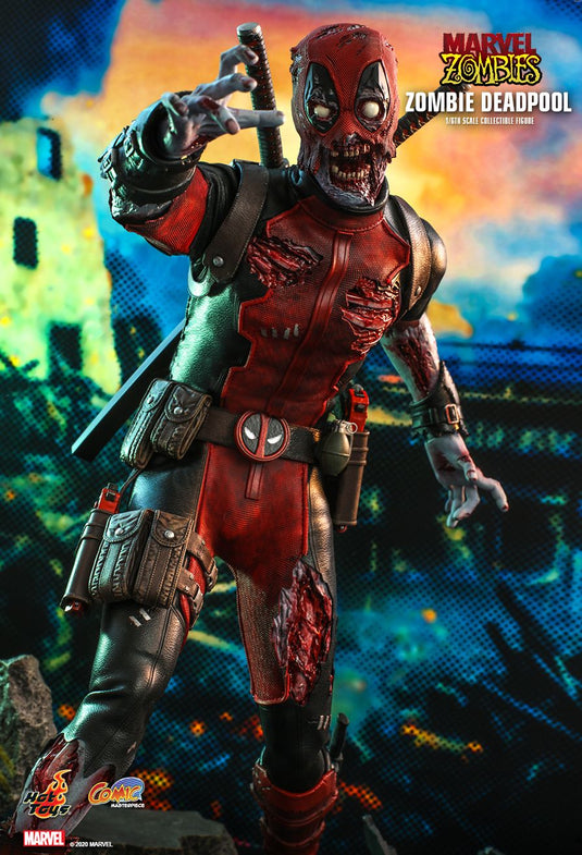 Zombie Deadpool - Red Shin Guards w/Boot Knife