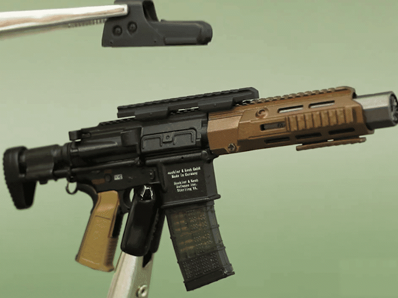 Load image into Gallery viewer, 1/6 - Custom 3D - Magnetic Holographic Sight [long] w/Custom Color Lens
