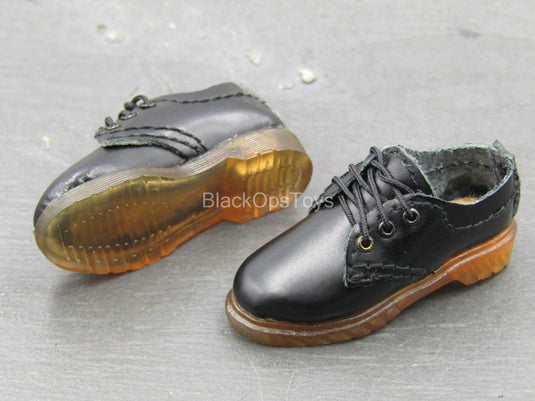 Metropolitan Police Chloe - Black Leather Like Female Shoes (Foot Type)
