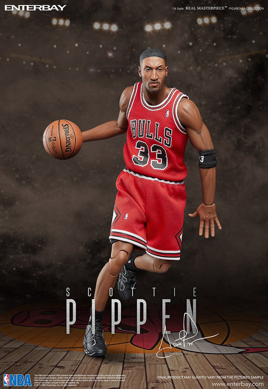 Scottie Pippen - Chicago Bulls Black Pinstripe Jersey w/Shorts