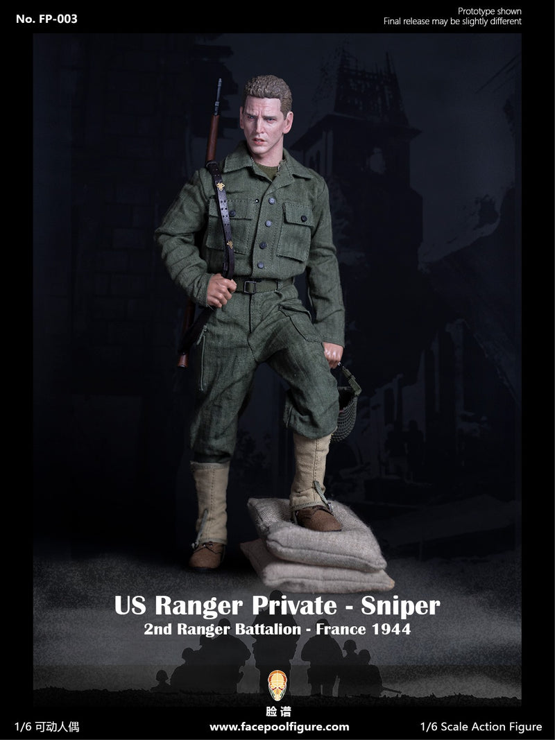 Load image into Gallery viewer, WWII - US Ranger Private Sniper - Male Head Sculpt
