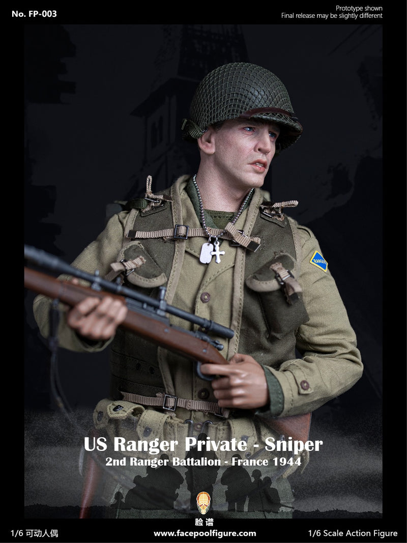 Load image into Gallery viewer, WWII - US Ranger Private Sniper - Male Head Sculpt
