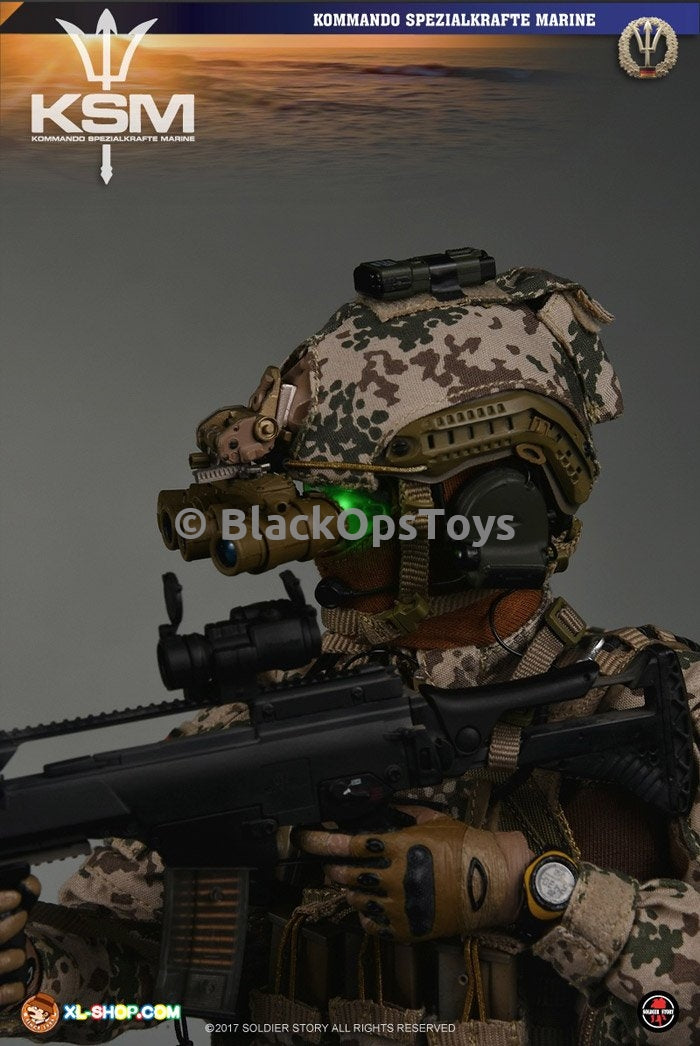 Load image into Gallery viewer, German Kommando - Desert Fleck-Tarn LIGHT UP NVG Helmet Set
