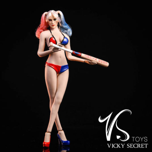 Clown - Red & Blue High Heel Shoes (Foot Type)
