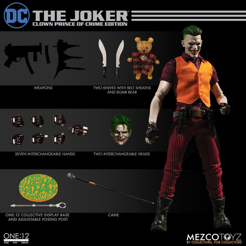 Load image into Gallery viewer, 1/12 - The Joker - Crime Prince - Male Head Sculpt Type 2
