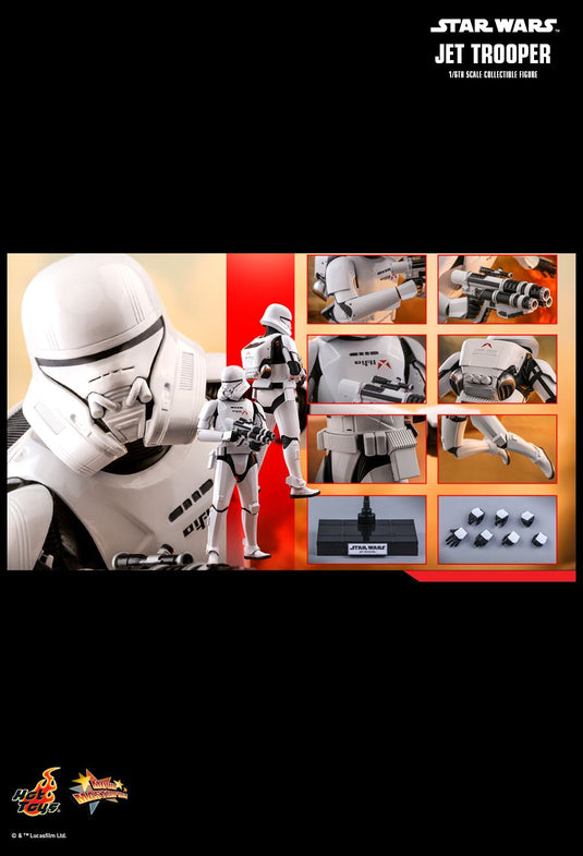 Star Wars - Jet Trooper - White & Black Gloved Hand Set