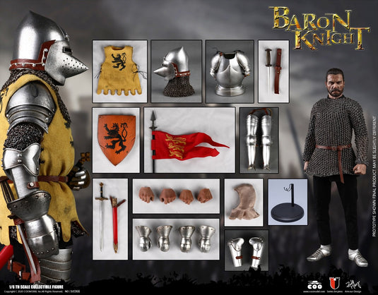 Baron Knight - Male Armored Gloved Hand Set