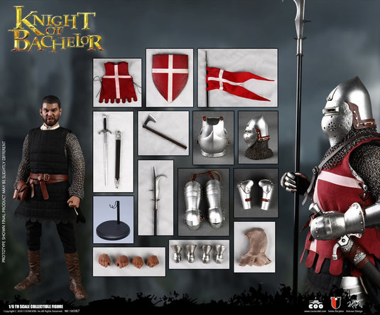 Knight Of Bachelor - Red Shield w/White Cross