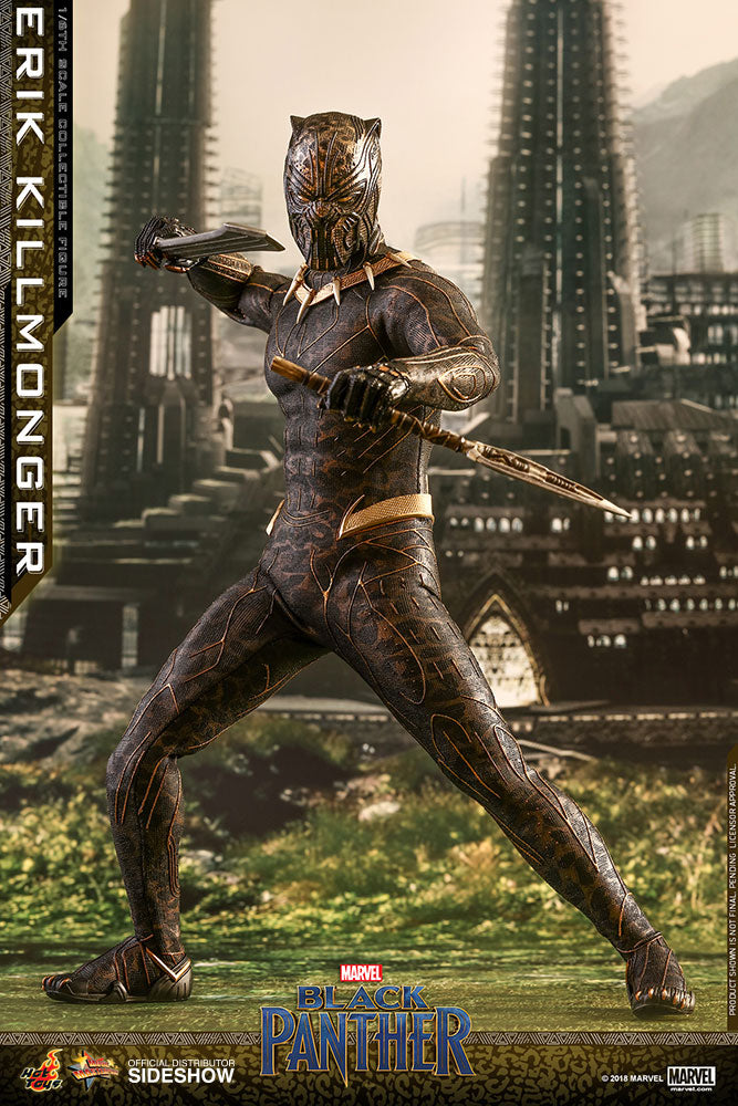 Load image into Gallery viewer, Black Panther - Erik Killmonger - Golden Jaguar Habit Head Sculpt
