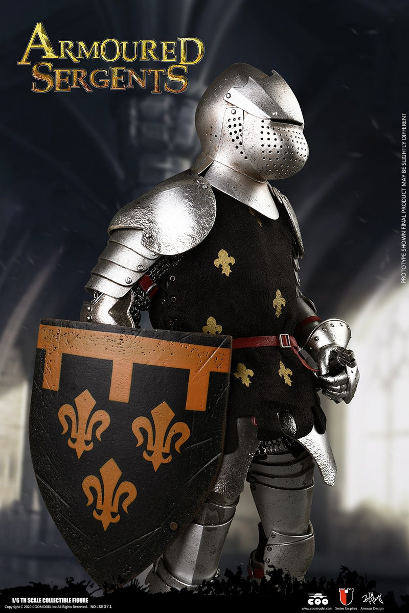 Load image into Gallery viewer, Armored Sergeants Display - Black Shield w/Sleeveless Robe
