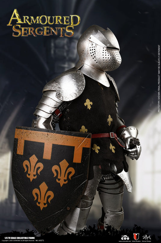 Armored Sergeants Display - Black Shield w/Sleeveless Robe