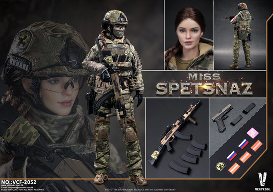 Russian Soldier Miss Spetsnaz - AK-105 Assault Rifle Set