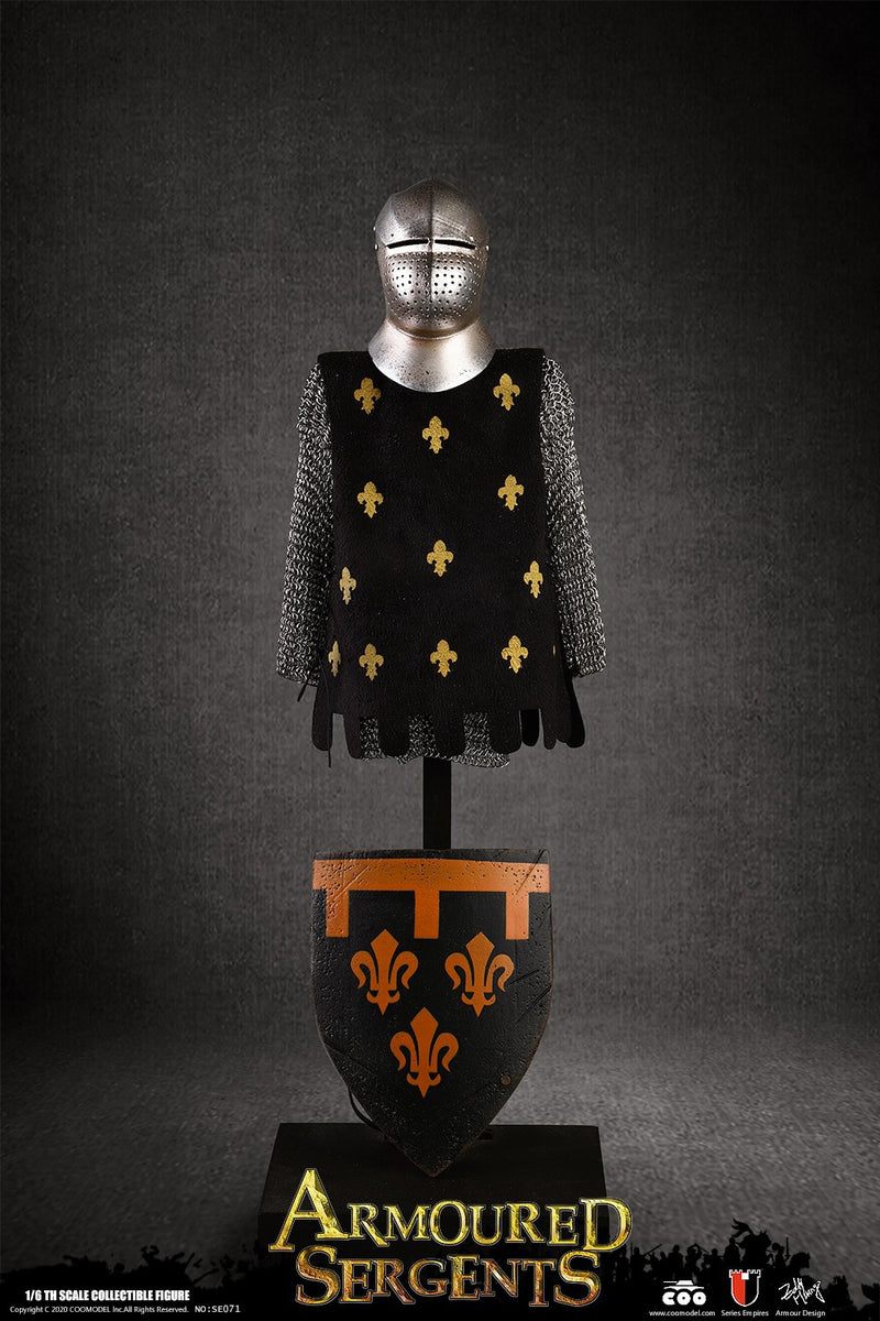 Load image into Gallery viewer, Armored Sergeants Display - Black Shield w/Sleeveless Robe
