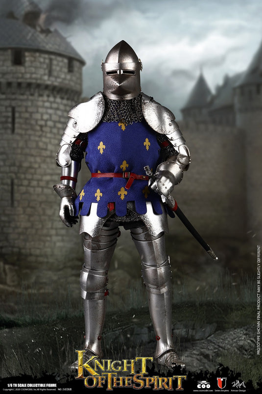 Knight Of The Spirit - Metal Thigh Armor w/Red Leather Like Straps