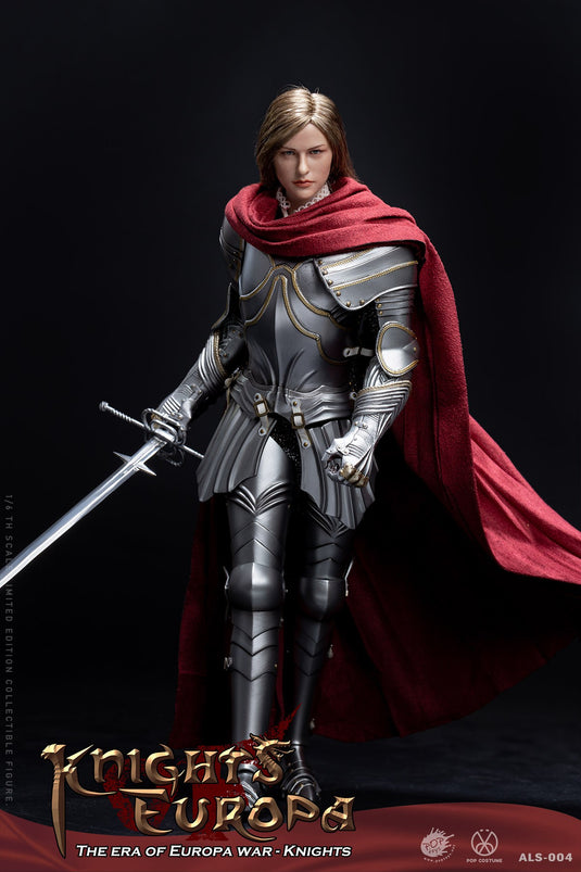 Griffin Knight - Flag Pole w/Yellow & Red Flag & Armor Stand