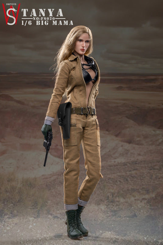 WWII - Big Mama - Tanya - Dark Green & Grey Gloved Hand Set